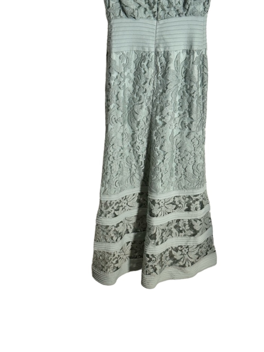 Tadashi Shoji Ariana Gown Womens 4 Petite Floral Lace Formal Wedding Guest Jade - Picture 5 of 7